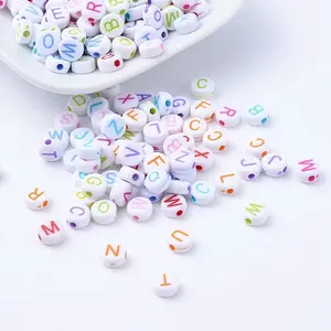 Acrylic Horizontal Hole Letter Beads