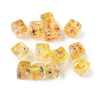 Baking Painted Handmade Gold Sand Lampwork Beads