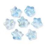 Transparent Spray Painted Glass Beads