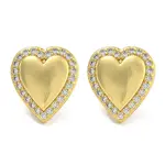 Rack Plating Brass Micro Pave Clear Cubic Zirconia Stud Earrings