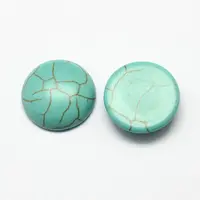 Craft Findings Dyed Synthetic Turquoise Flat Back Dome Cabochons