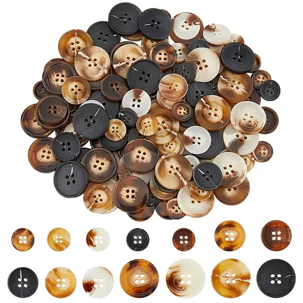 140pcs 14 style Resin Button