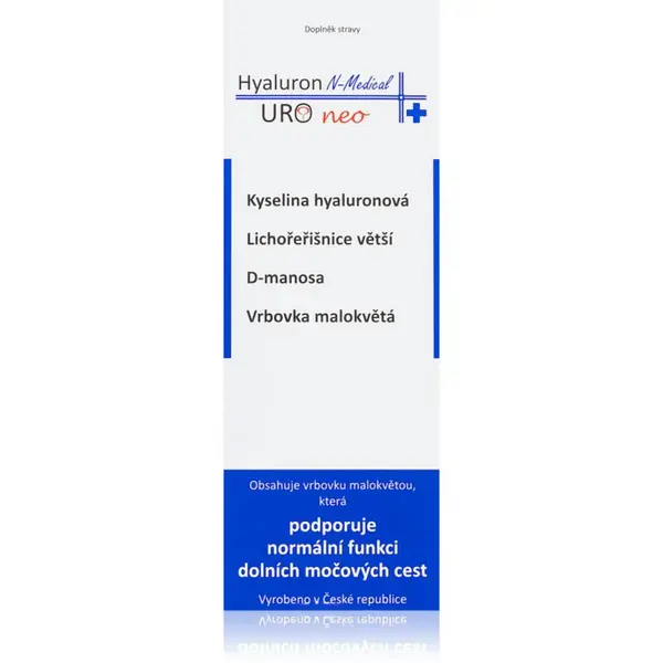 N-Medical Hyaluron Uro Neo kvapky na podporu zdravia močových ciest 100 ml