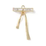 Brass Micro Pave Clear Cubic Zirconia Pendants