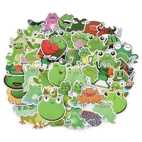 50 Pieces Cartoon Frog Doodle Paper Stickers