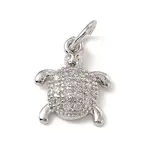 Brass Micro Pave Cubic Zirconia Charms