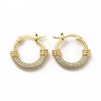 Clear Cubic Zirconia Hoop Earrings