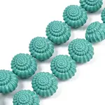 Synthetic Coral Carved Beads Strands