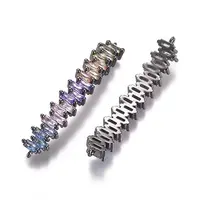 Brass Micro Pave Cubic Zirconia Links connectors