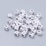 Acrylic Horizontal Hole Letter Beads