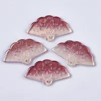 Transparent Spray Painted Glass Pendants