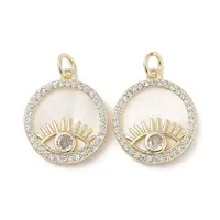 Brass Pendants Pave Shell