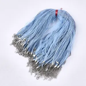 Waxed Cord and Organza Ribbon Necklace Making