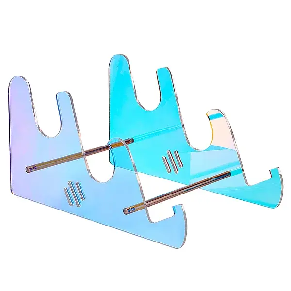 2-Tier Transparent Acrylic Keyboard Stands