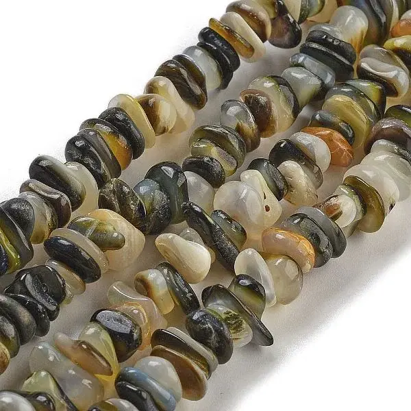 Natural Black Lip Shell Beads Strands
