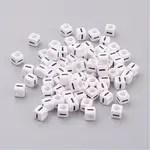 Acrylic Horizontal Hole Letter Beads