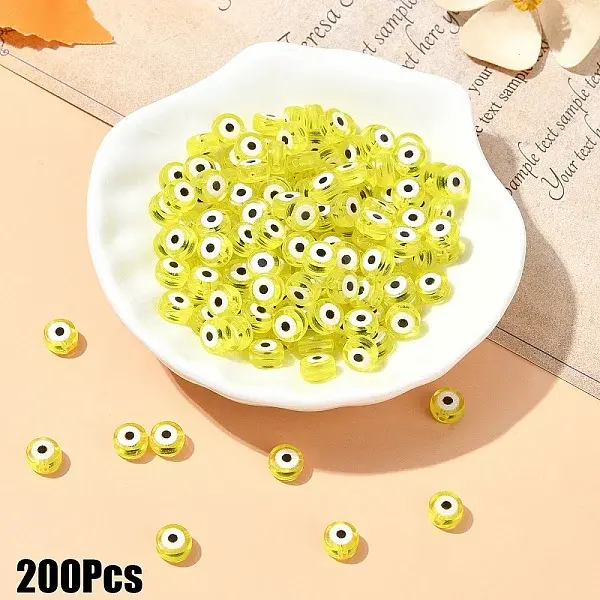 200Pcs Transparent Acrylic Beads