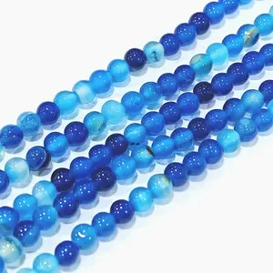 Natural Striped Agate/Banded Agate Beads Strands