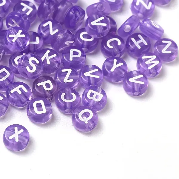 Transparent Lilac Acrylic Beads