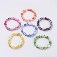 Natural Jade Beaded Stretch Bracelet