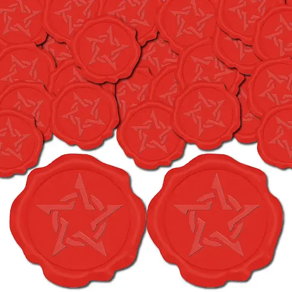 50Pcs Adhesive Wax Seal Stickers