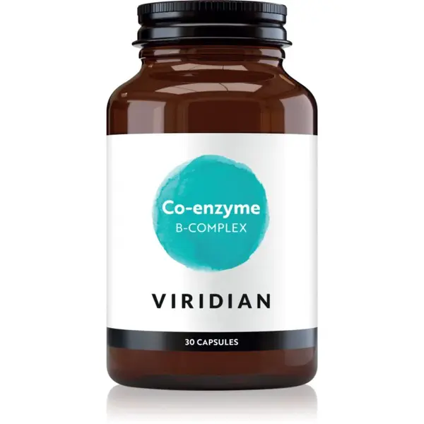 Viridian Nutrition Co-enzyme B Complex kapsle pro podporu snížení míry únavy a vyčerpání 30 cps
