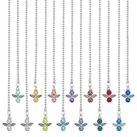 14Pcs 14 Colors Angel Glass Pearl & Alloy Charms Ceiling Fan Pull Chain Extenders