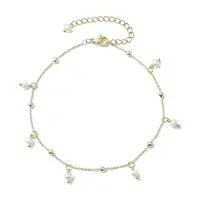 Soldered Brass Cable Chains Anklet