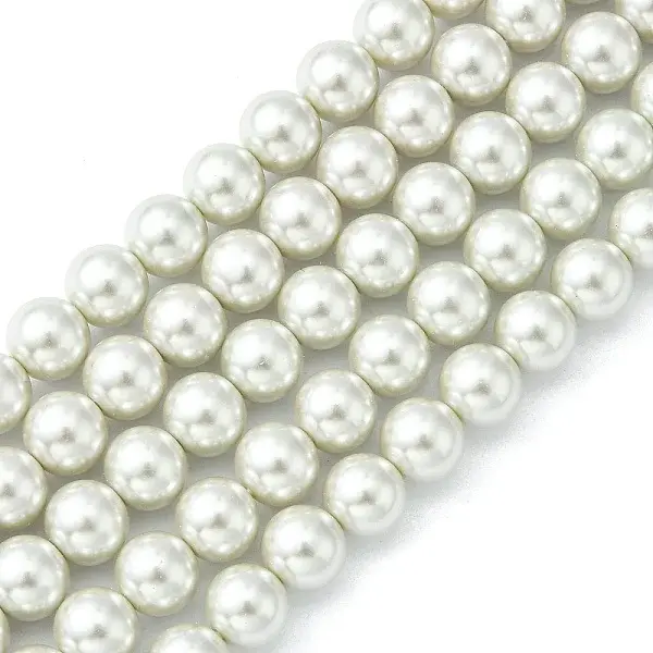 Eco-Friendly Dyed Glass Pearl Round Beads Strands