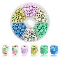 150Pcs 6 Colors Handmade Polymer Clay Beads