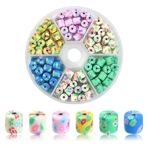 150Pcs 6 Colors Handmade Polymer Clay Beads