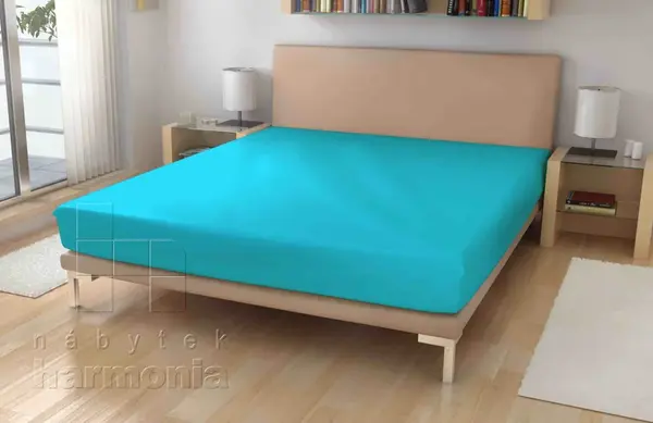 Jersey plachta - tyrkysová - jersey plachta - tyrkysová 140 x 200 cm