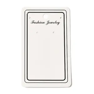 Rectangle Paper One Pair Earring Display Cards with Hanging Hole