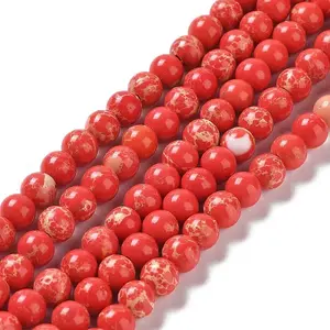 Synthetic Imperial Jasper Beads Strands
