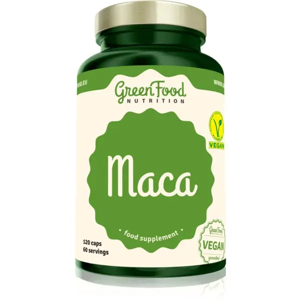 GreenFood Nutrition Maca kapsuly prostata, potencia, vitalita 120 cps