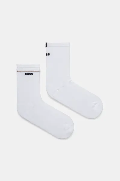 Ponožky BOSS 2-pack dámské, bílá barva, 50502113