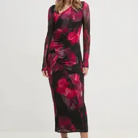 Šaty Dkny růžová barva, maxi, DD4KU42A