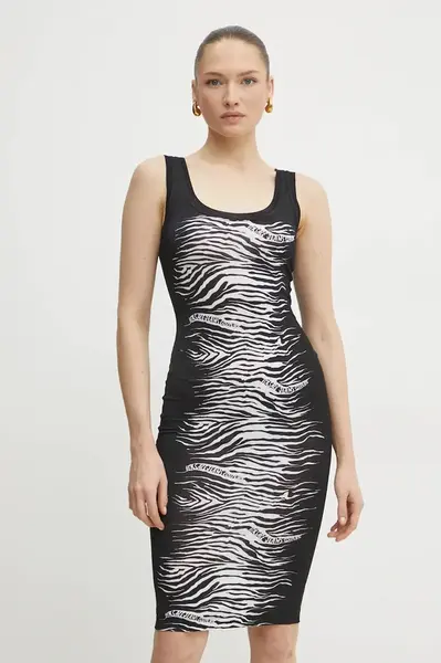 Šaty Versace Jeans Couture černá barva, mini, 78HAO9P6 JS476