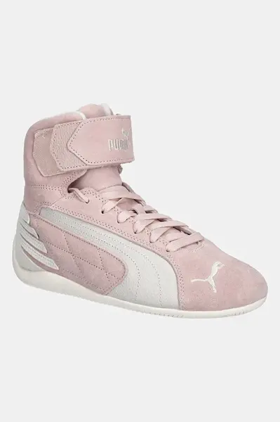 Semišové tenisky Puma Speedcat Mid růžová barva, 400384