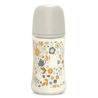 Suavinex Wonderland Kojenecká láhev průtok M 3m+ 270 ml 1 ks liberty krémová