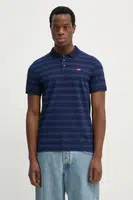 Bavlněné polo tričko Levi's tmavomodrá barva