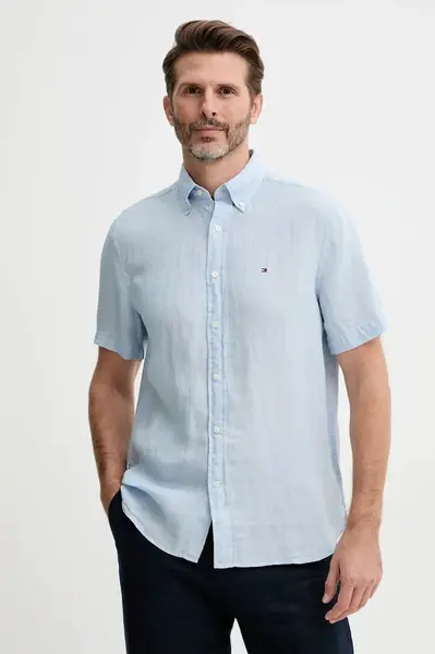 Lněná košile Tommy Hilfiger