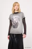 Bavlněné tričko Medicine šedá barva