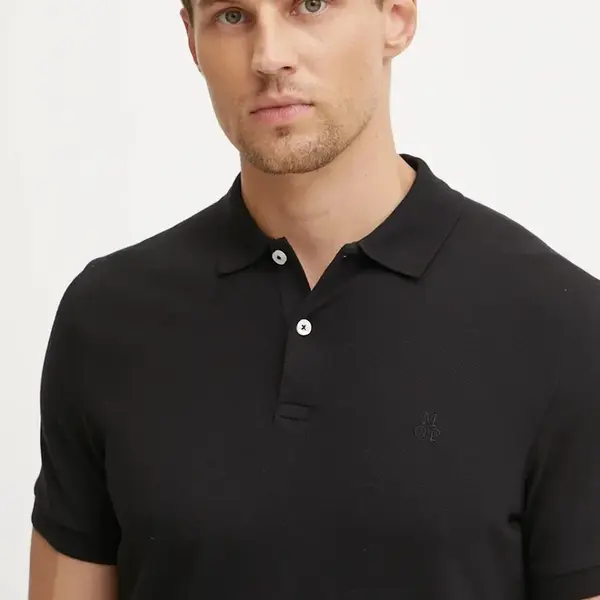 Polo tričko Marc O'Polo černá barva