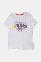 Dětské bavlněné tričko Guess bílá barva, s potiskem, N5RI00 K8HM4