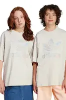 Dětské bavlněné tričko adidas Originals šedá barva, s potiskem, JJ0277