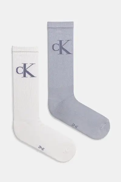 Ponožky Calvin Klein Jeans 2-pack pánské, modrá barva, 701228802