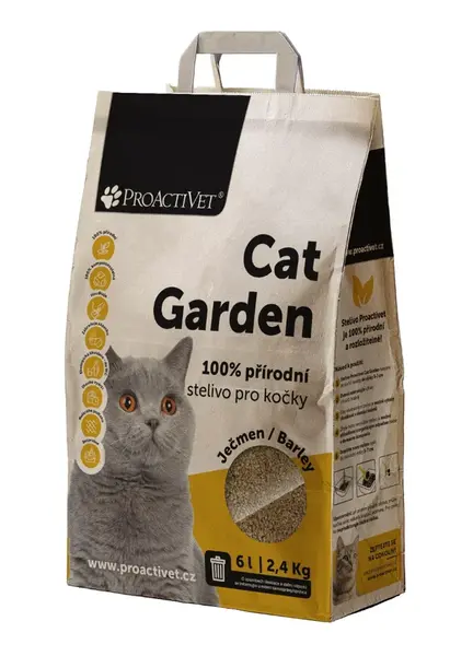 Proactivet Cat Garden 100% přírodní stelivo Ječmen 6 l 2,4 kg