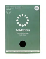AllMatters Menstruační kalhotky s vysokým pasem vel. XXL 1 ks černé