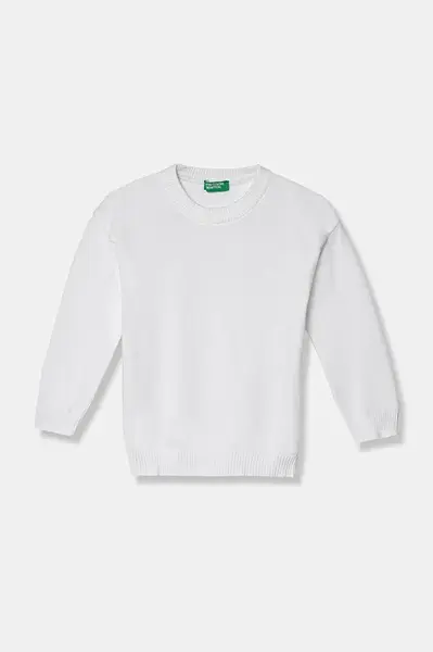Dětský svetr United Colors of Benetton bílá barva, lehký, 1098G100U